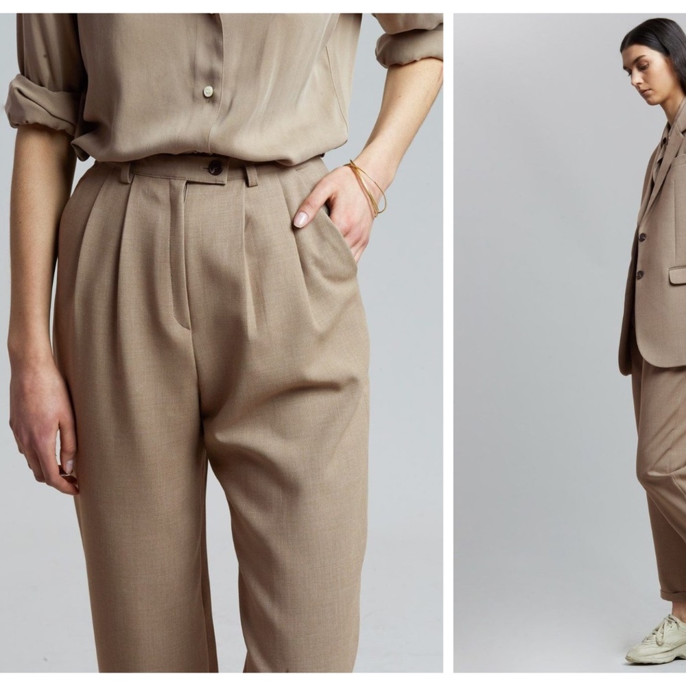 NWT The Frankie Shop Cuffed Tapered Trousers- L